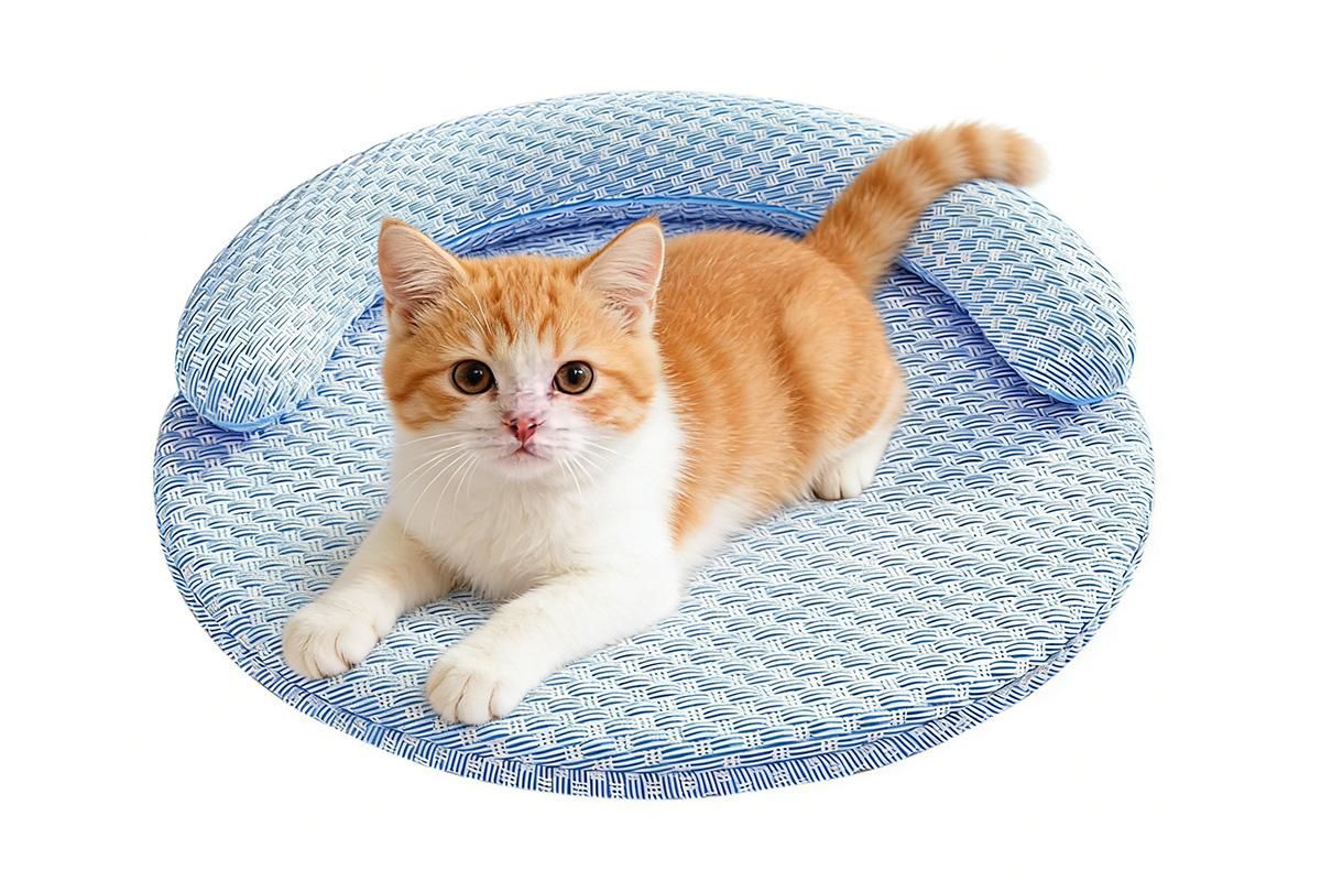 Washable Cooling Pet Bed with Removable Cover for Dogs & Cats - Dark Gray - M