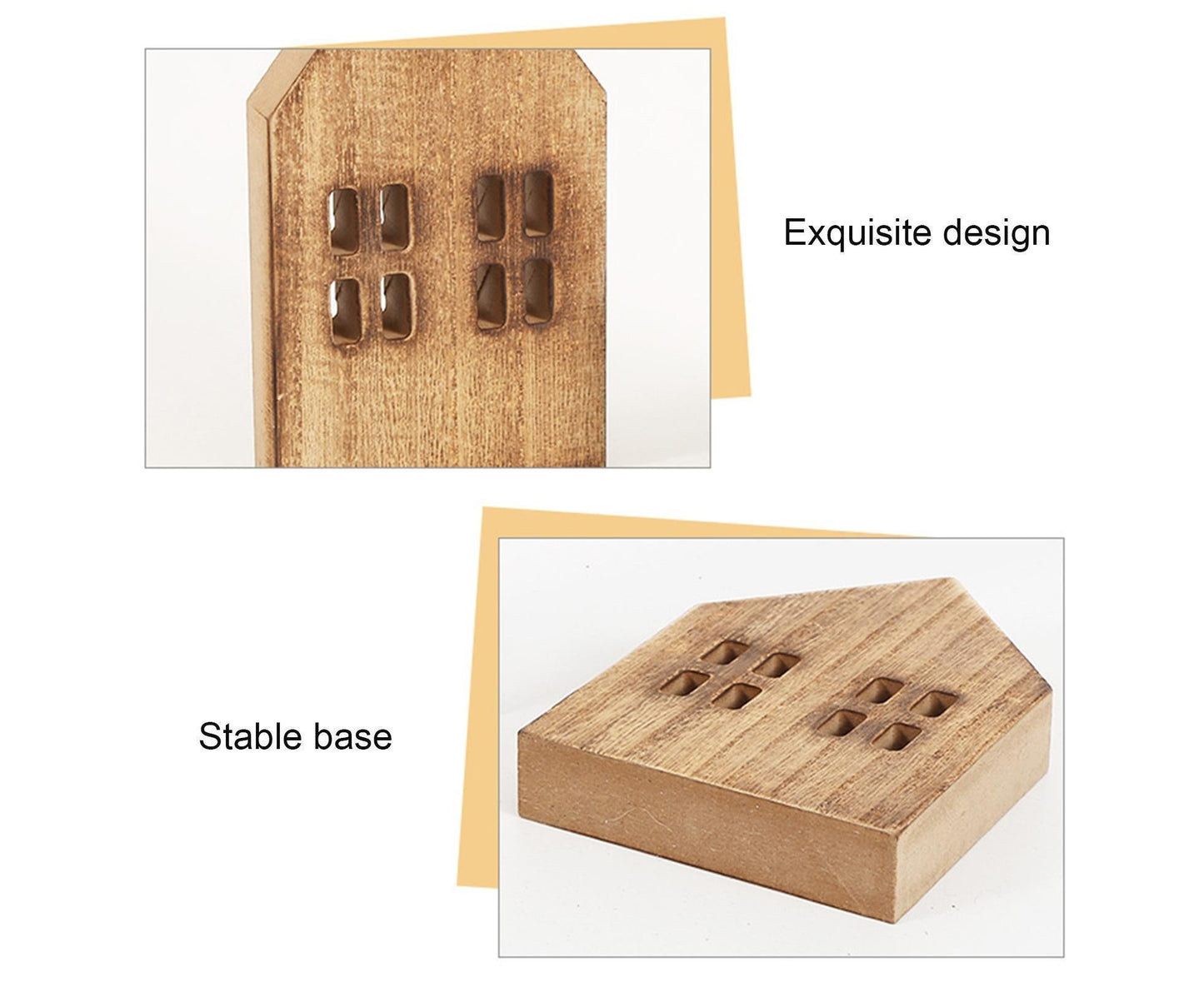Miniature Wooden House-Brown L