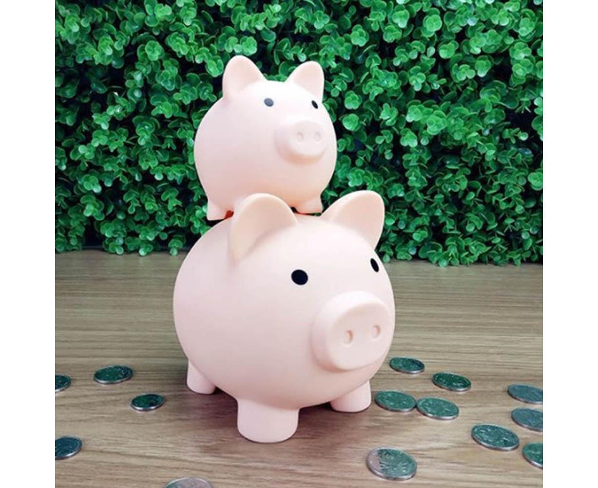 Christmas Cartoon Pig Shaped Money Saving Box Bank Coins Storage Case Home Decor-Yellow L
