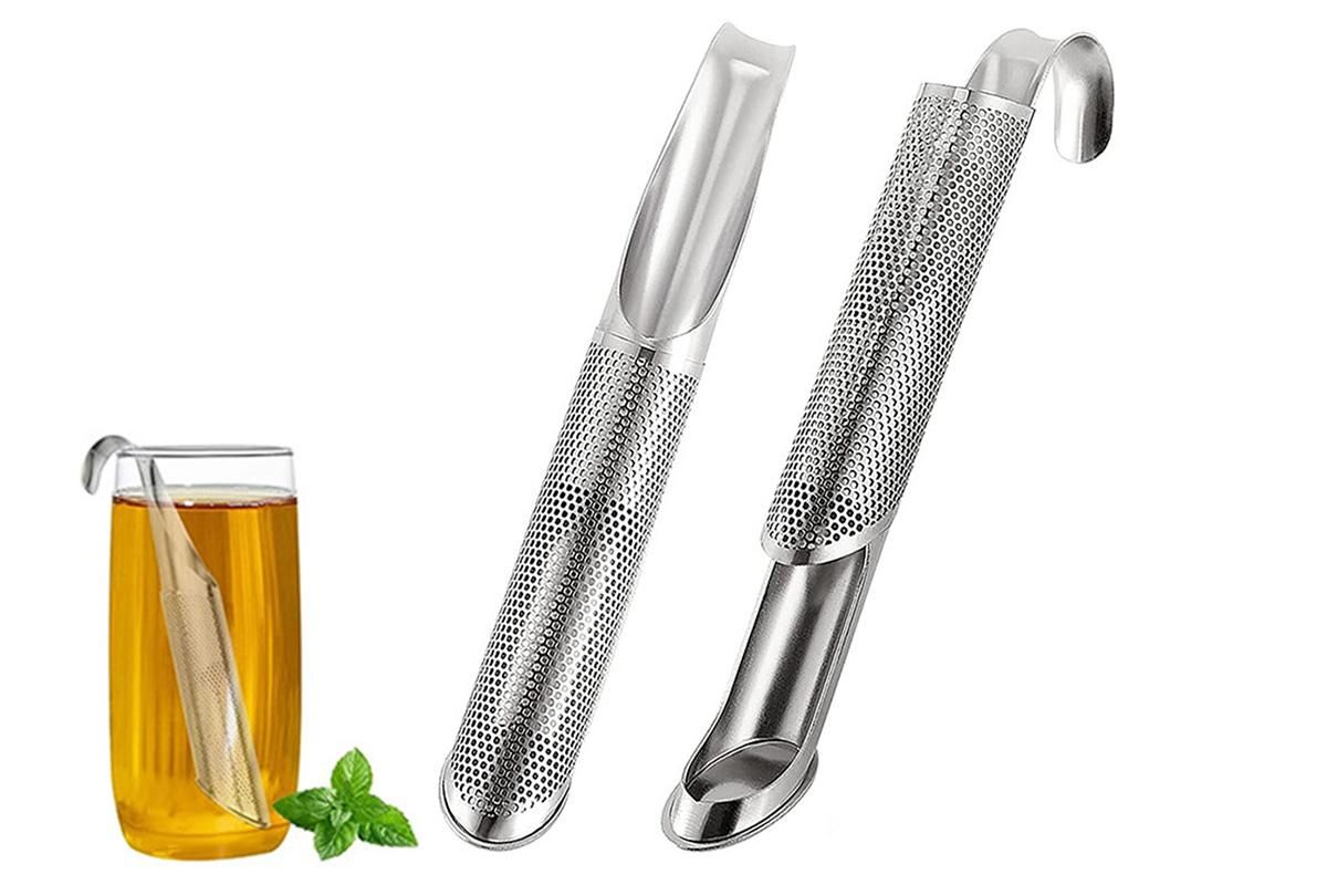 2-Pack Stainless Steel Long Handle Tea Infuser with Hook