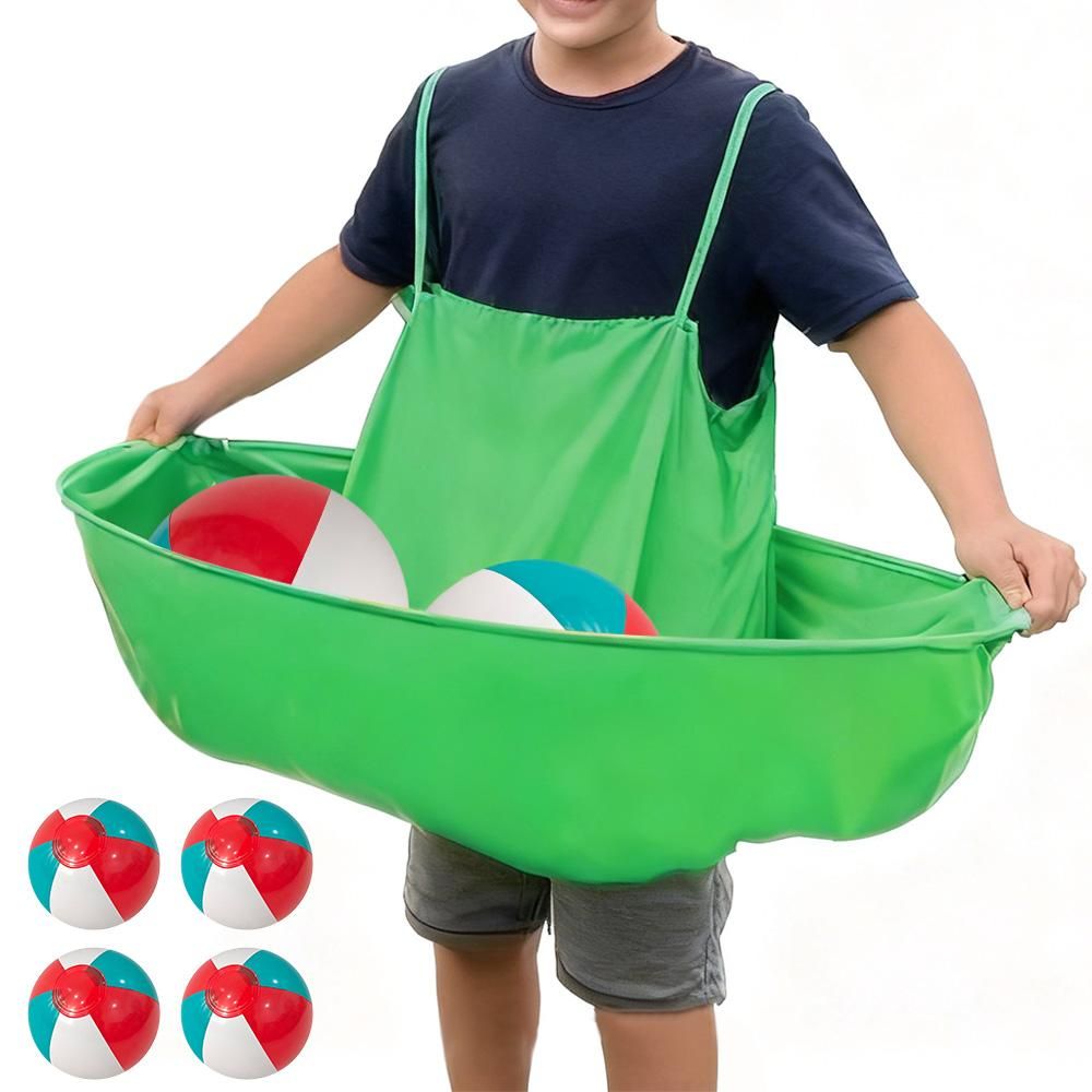 Granny Pants Yard Game Set with Giant Elastic Pants for Adult Outdoor Fun Green