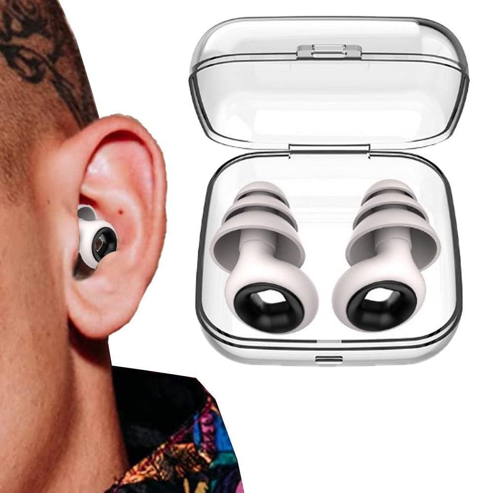 Reusable Hoop Noise Reduction Earplugs Red