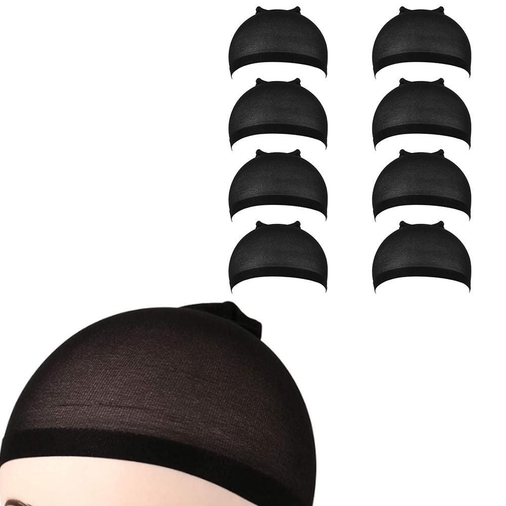 8Pcs Stocking Wig Caps Stretchy Nylon Hair Net for Women Nude