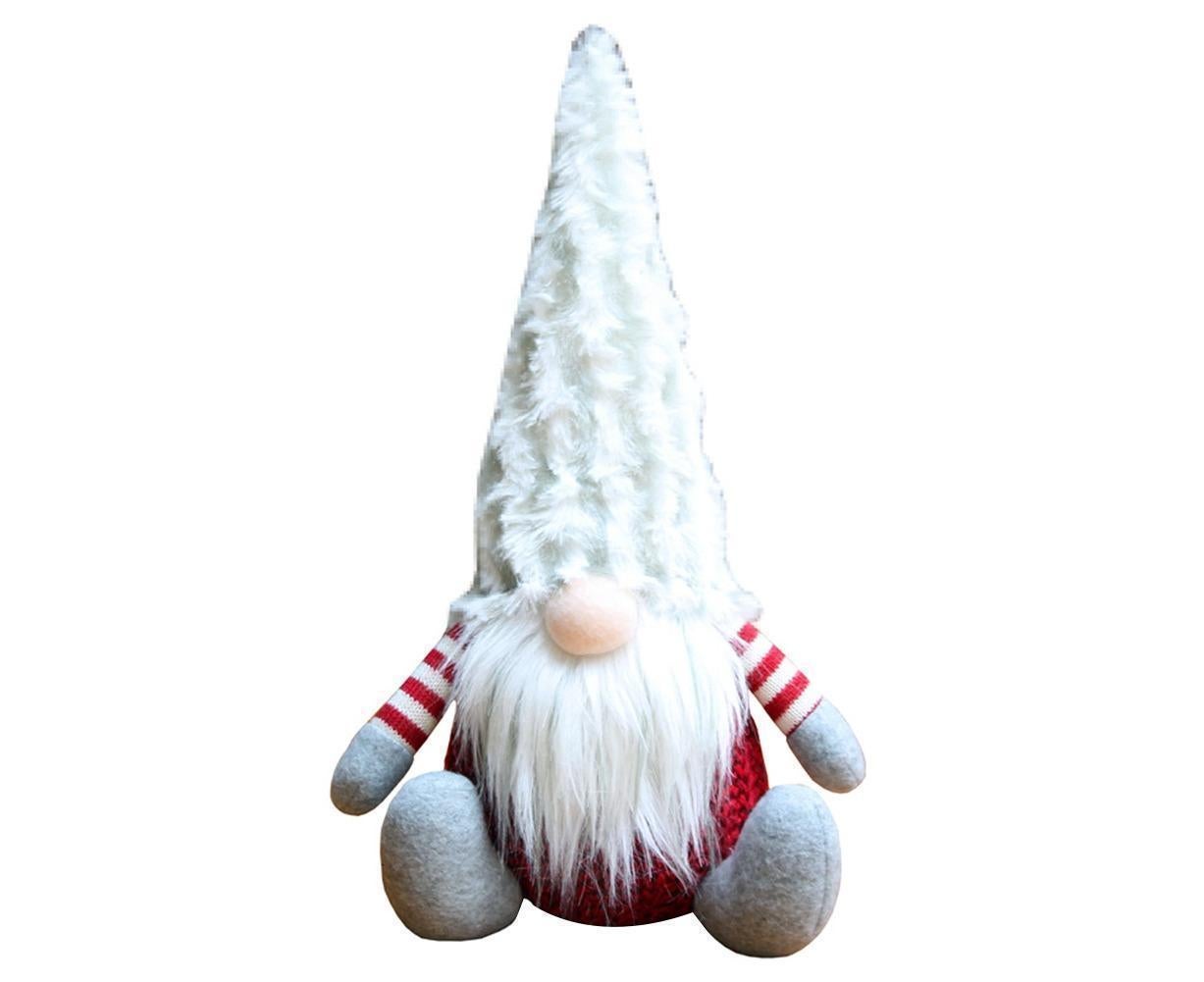 Nordic Handmade Plush Xmas Santa Gnome Doll Home Ornament Party Holiday Decor-Red