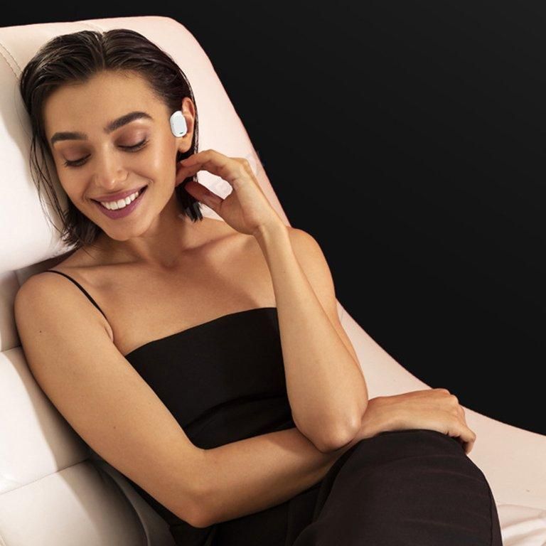Bluetooth Earphones Wireless In-Ear Sports Stereo TWS Headphones Earhooks Ear-hanging Painless Wearing With Package -White