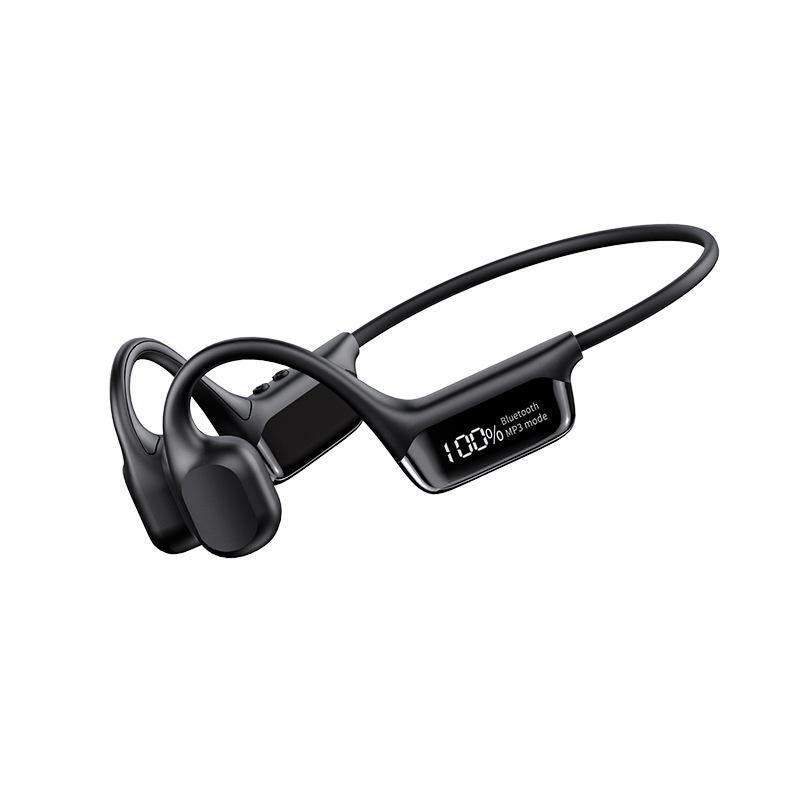 Bone Conduction Headphones Air Conduction Headphones Wireless Bluetooth 5.2 Sweatproof Sport Earphone -Black