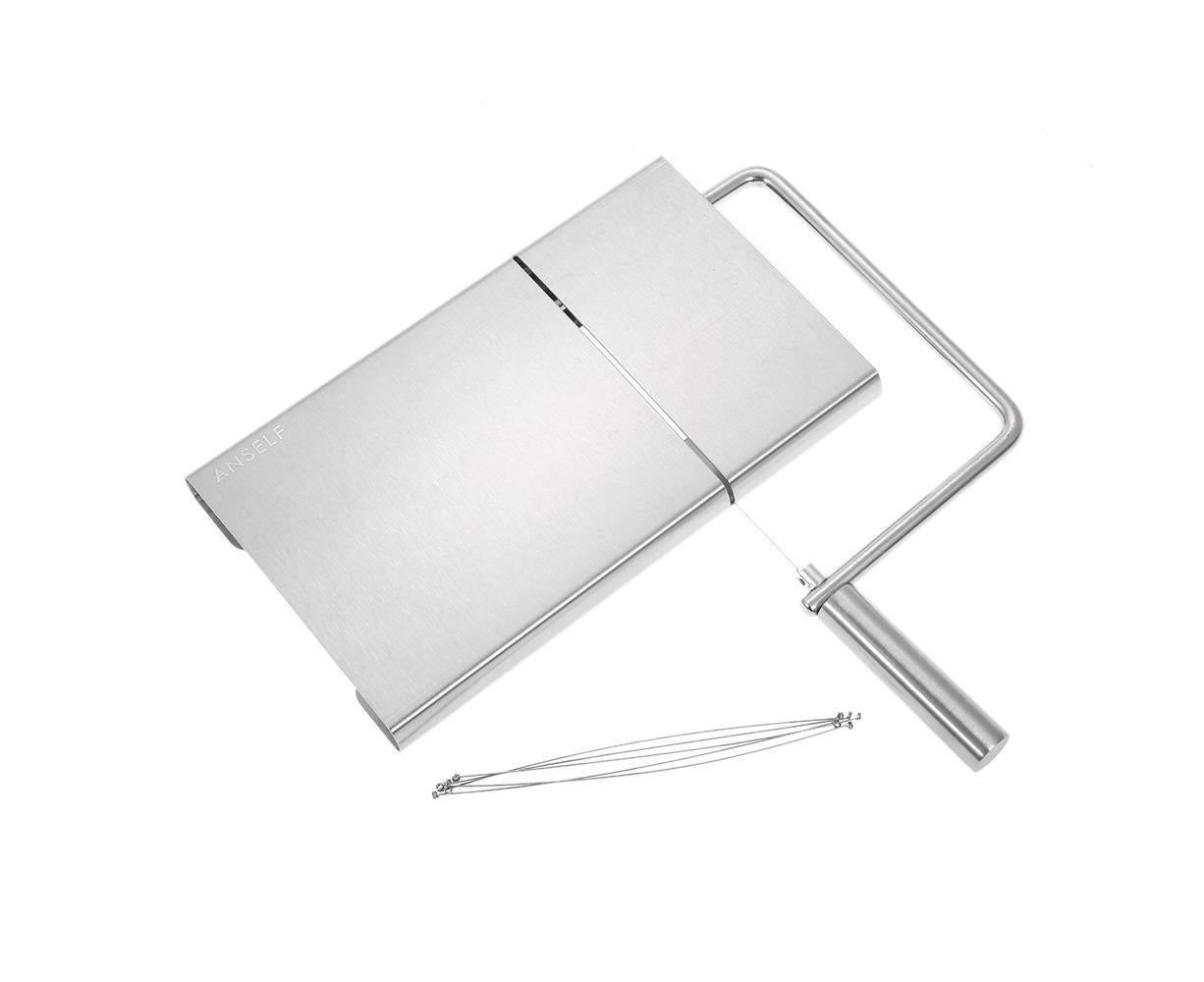 Anself Stainless Steel Cheese Slicer-Silver silver