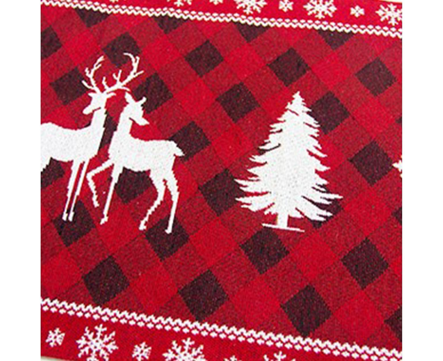 Table Runner Buffalo Plaid Checkered Cloth-Red