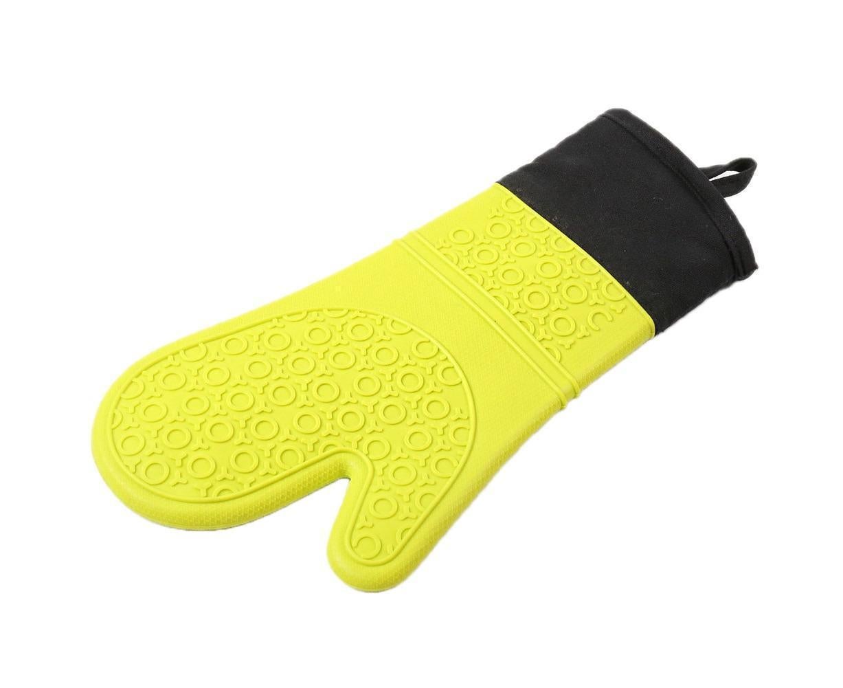 Kitchen Anti-sbabies Heat Resistant Silicone Glove Oven Pot Baking Cooking Mitt-Orange