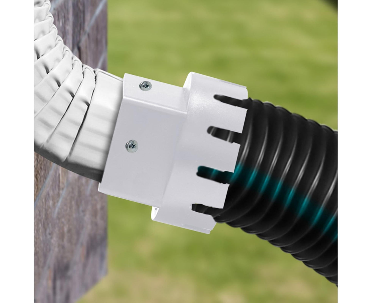 Downspout Adapter Rain Gutter Extender - White M