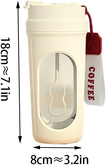 Electric Automatic Mixing Cup, One-Button Shaker Cup, Food-Grade Portable Coffee/Water Cup with Dual Spouts, Type-C Charging, Portable Leak-Proof Electric Mixing Cup with Carrying Strap—Red