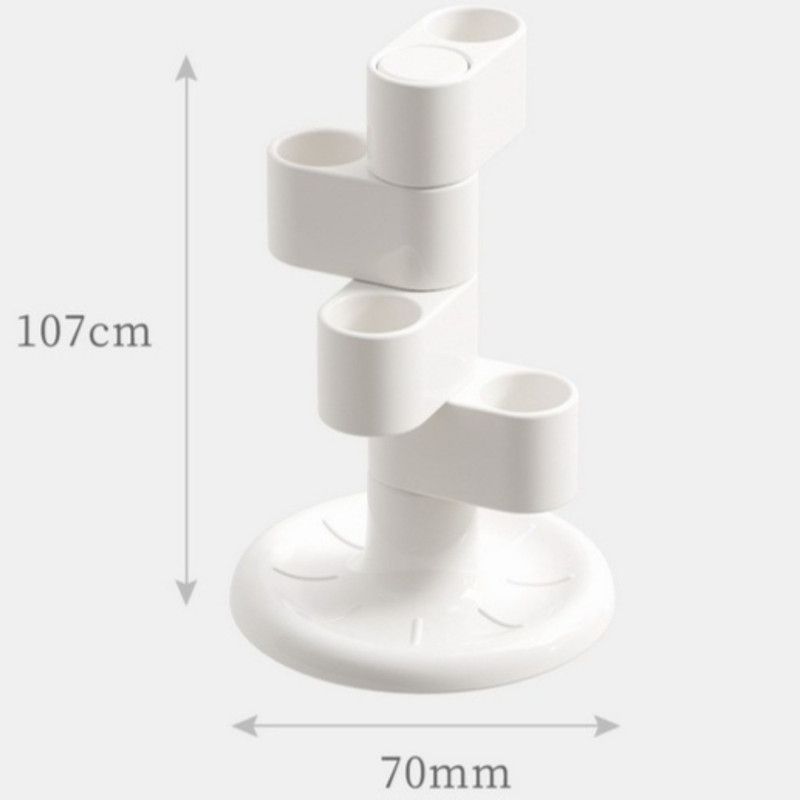 360° Rotatable Toothbrush Holder, Makeup Brush Holder, Anti-slip Rack For Bathroom Vanity