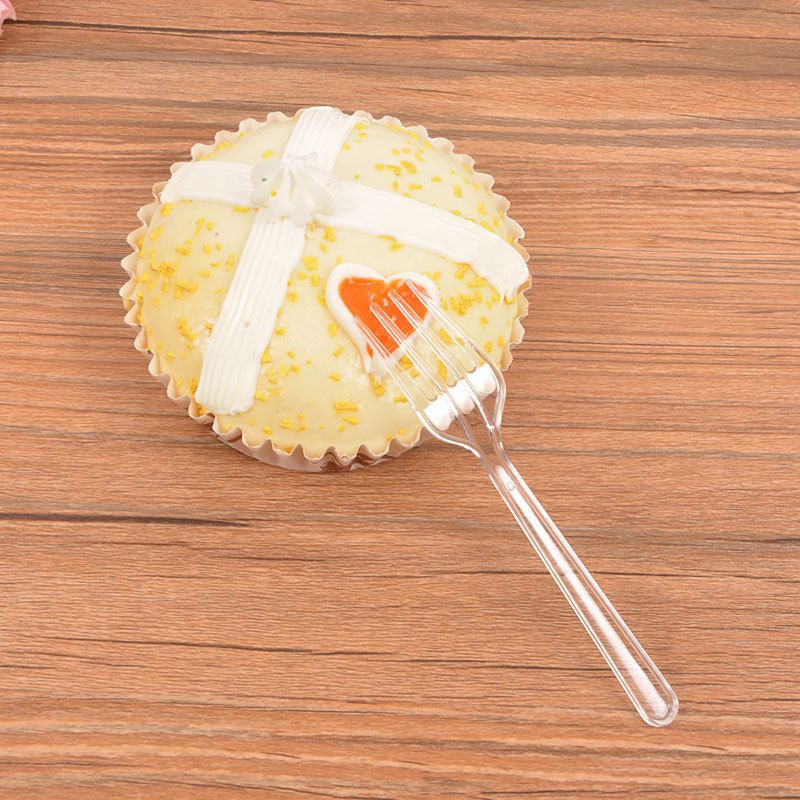 Disposable Plastic Forks 100 Pack, Heavy Duty Single Use Cutlery for Party Picnic Takeaway Catering-Clear