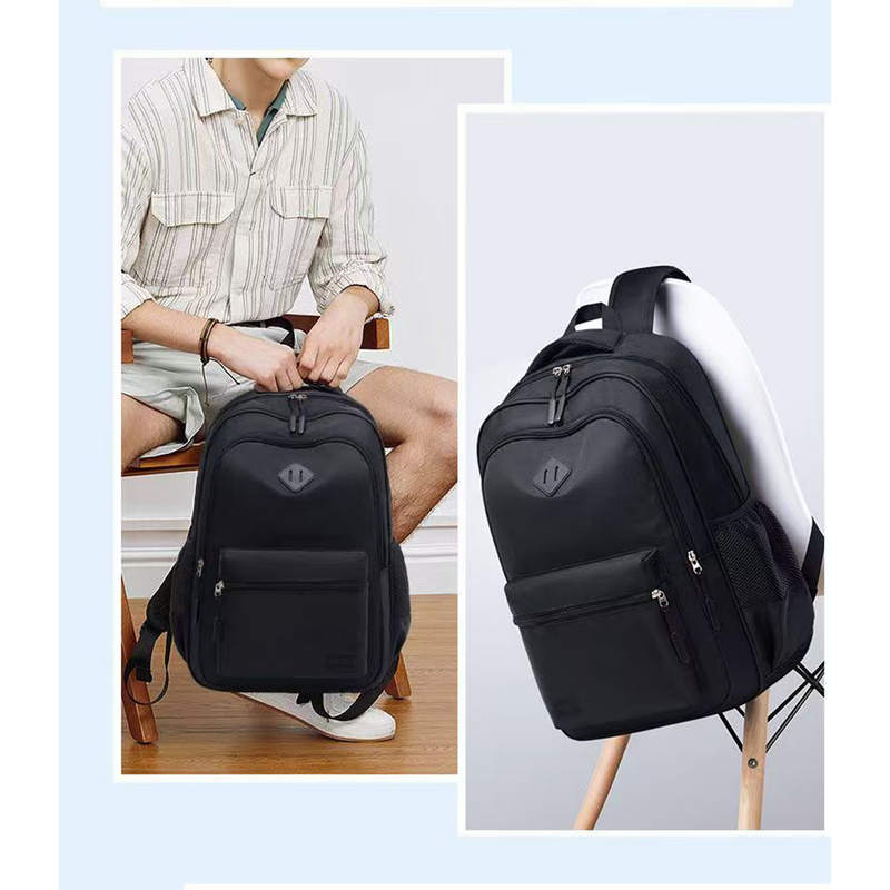 Casual School Backpack with USB Charging Port, Water Resistant Daypack for Uni Students & Daily Commute-large