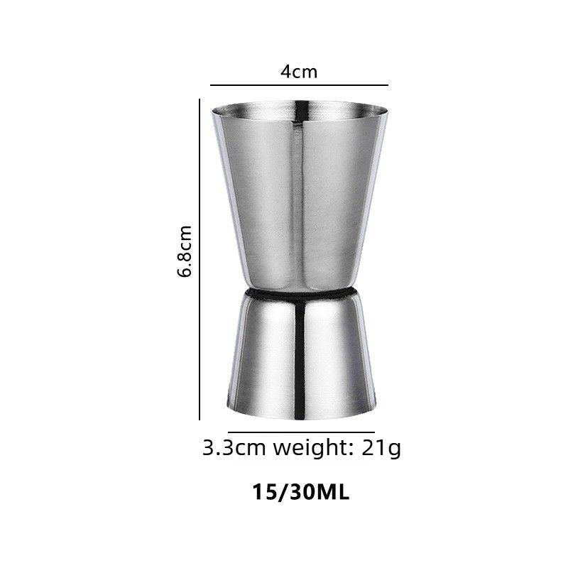 Dual‑Ended Cocktail Jigger 15ml /30ml, Stainless Steel Bar Measuring Cup for Home Bartending & Drink Mixing
