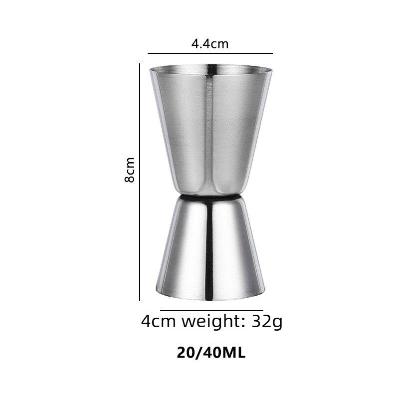 Dual‑Ended Cocktail Jigger 20ml /40ml, Stainless Steel Bar Measuring Cup for Home Bartending & Drink Mixing