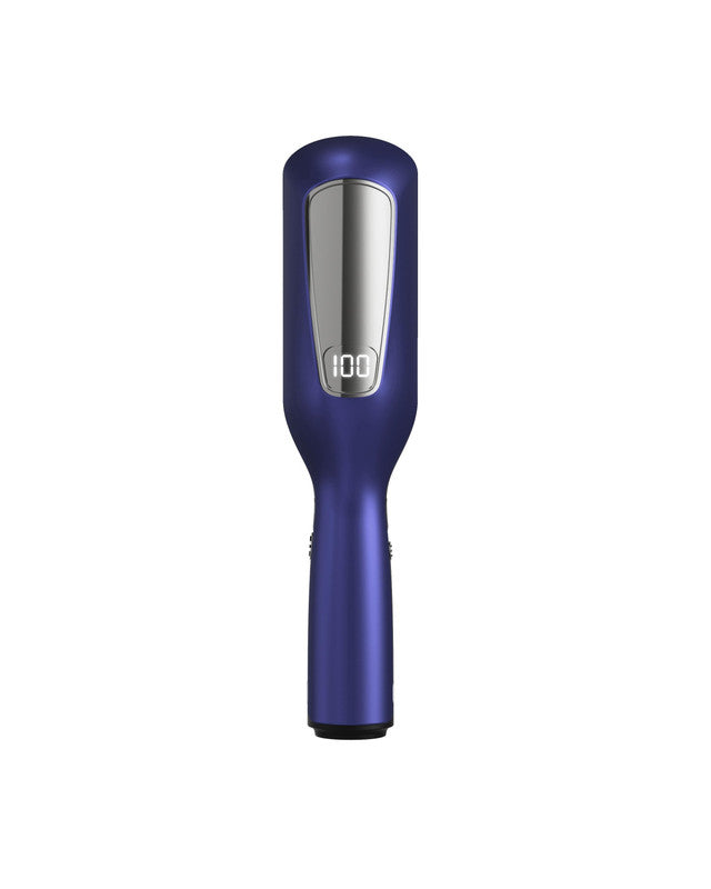 Blue Automatic Split End Remover - Professional Hair Snips for Damaged Ends | Keep Your Length, Lose the Frizz | USB Rechargeable Cordless Hair Polisher for Women | Digital Battery Display