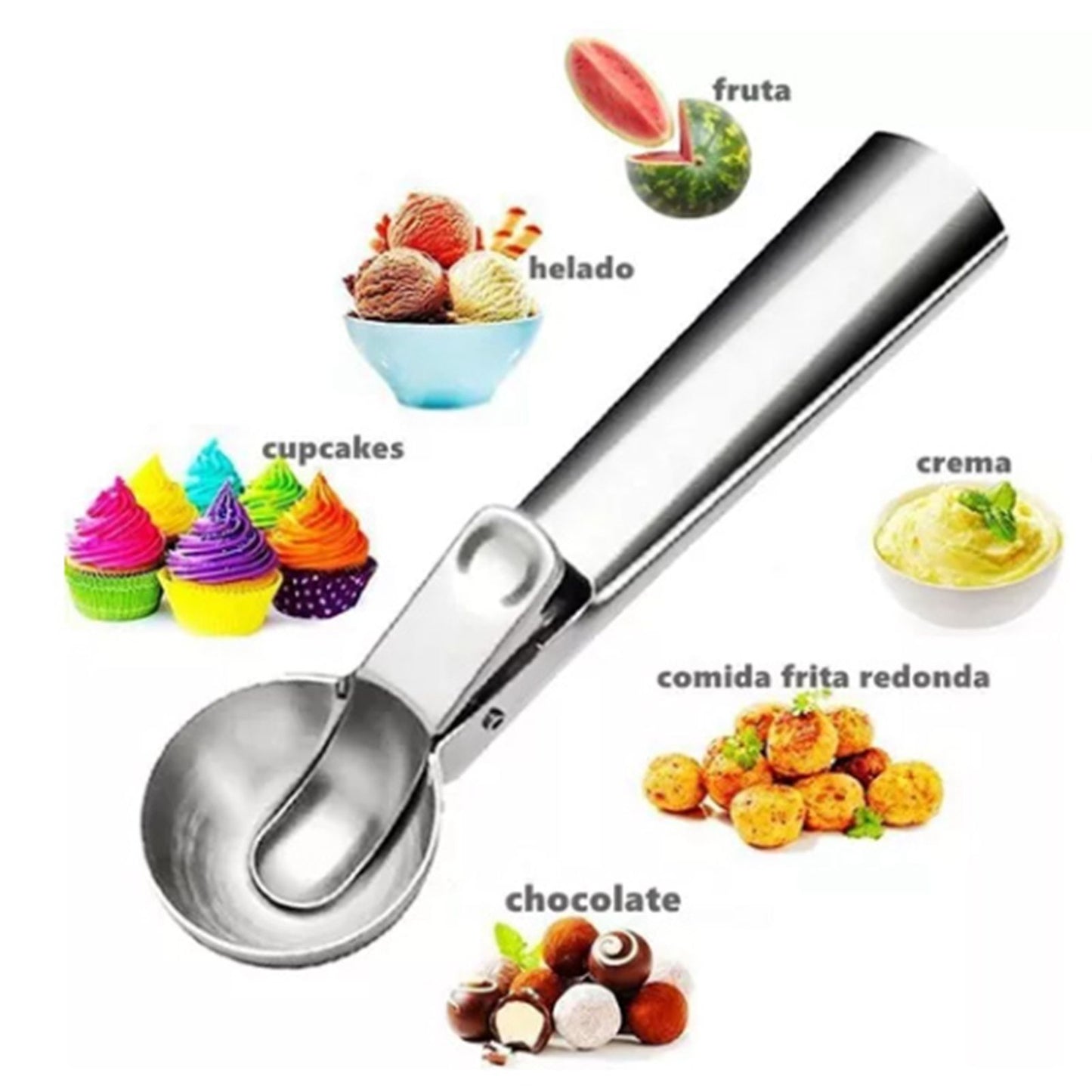 Ice Cream Scoop Stainless Steel Cookie Scoop Multifunctional Manual Portable Ice Cream Scooper for Home Hotel Restaurant