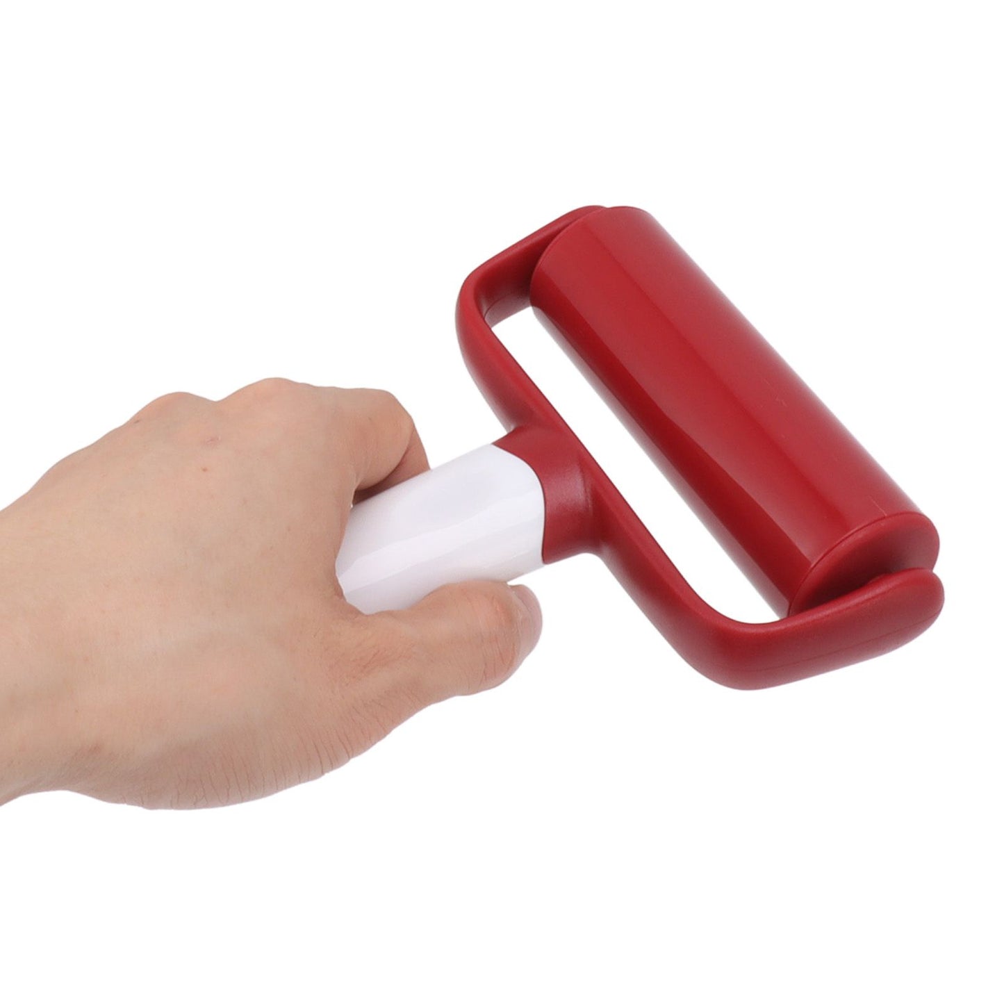 Small Rolling Pin Prevent Slip Hangable T Type Plastic Dough Roller with Handle for Pizza Pie Crust