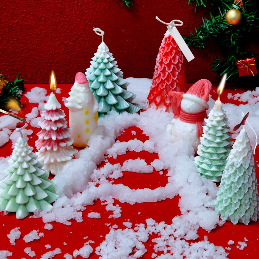 1 Pcs Christmas Tree DIY Silicone Candle Mold for Soap Cake Decorating Festival Craft Making Home Decoration Candle Making Supplies