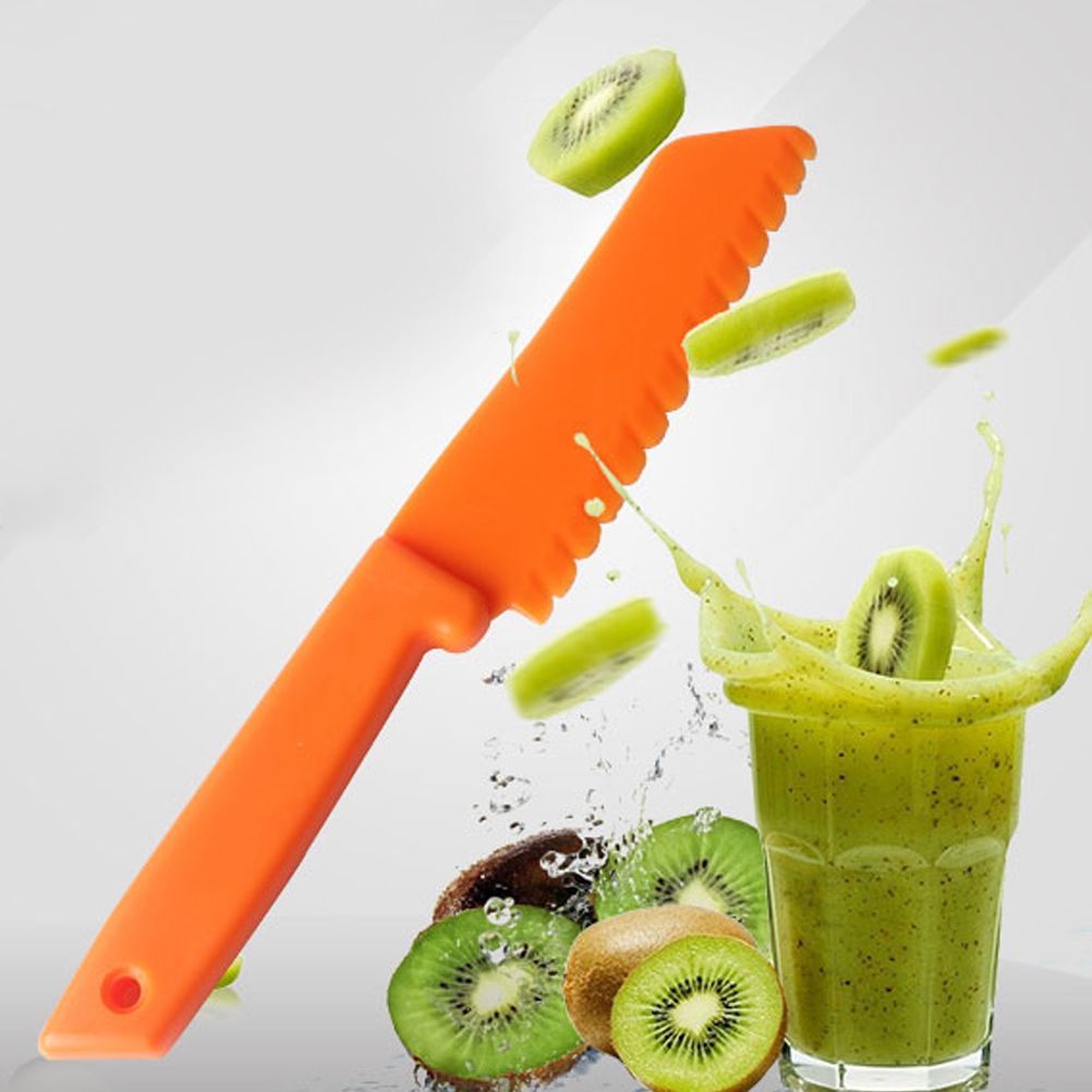 8Pcs / Set Kid Plastic Kitchen Cutter Set Children Safe Cooking Chef Nylon Cutter for Fruit Bread Cake Salad Lettuce Cutter