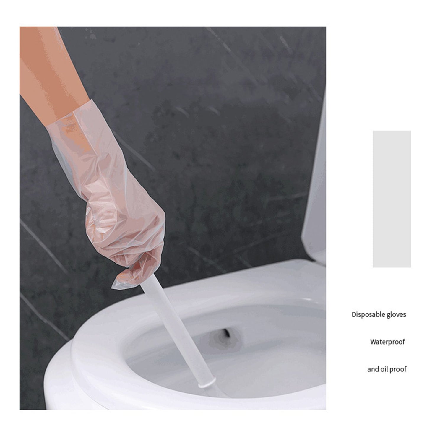 100PCS Disposable TPE Gloves Thicken Transparent Food Grade for Kitchen Baking Cooking CleaningS