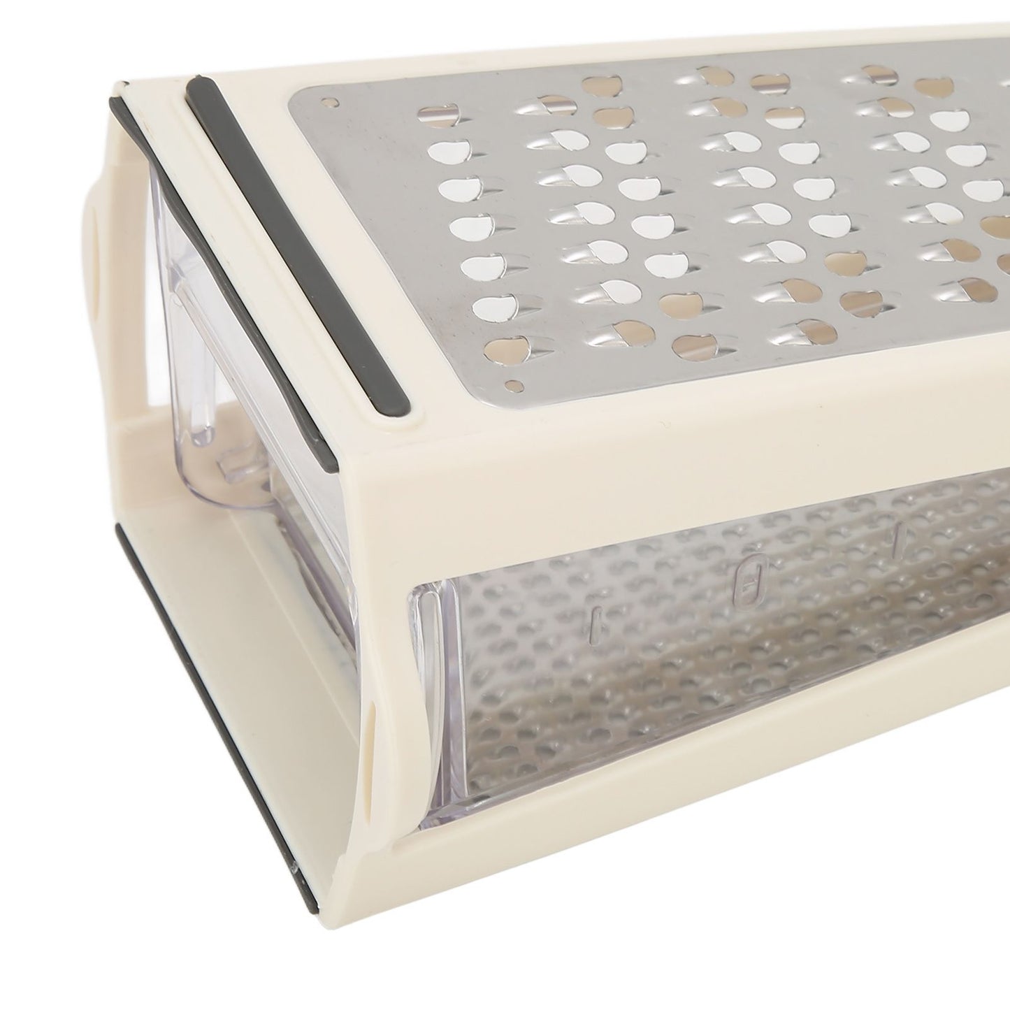 Cheese Grater Double Sided Removable Container ABS PS Material 22x13.5x8.5cm/8.7x5.3x3.3in Food Grater for Kitchen