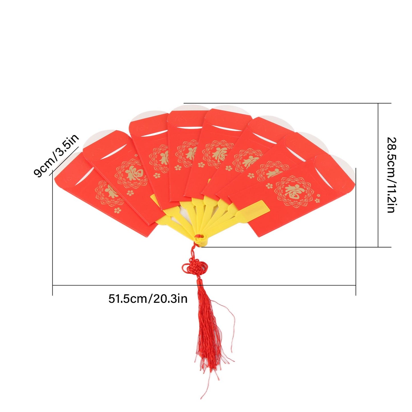 2023 Rabbit Year Spring Festival Creative Fan Shaped Folding Red Envelope New Year Fan Red Envelope