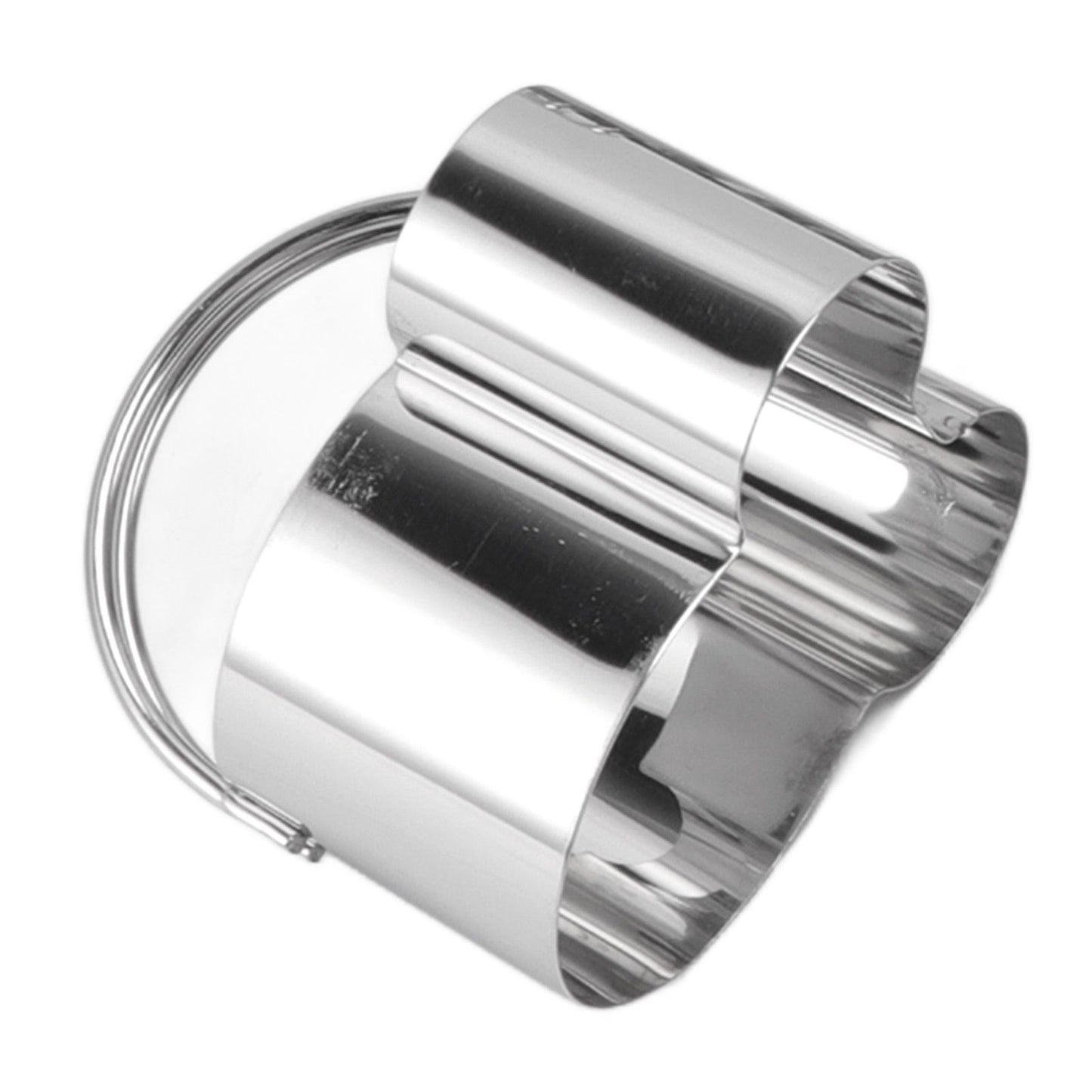 5Pcs Stainless Steel Biscuit Cutter Set Removable Easy Release Professional Cookie Cutter Set with Handle for Baking