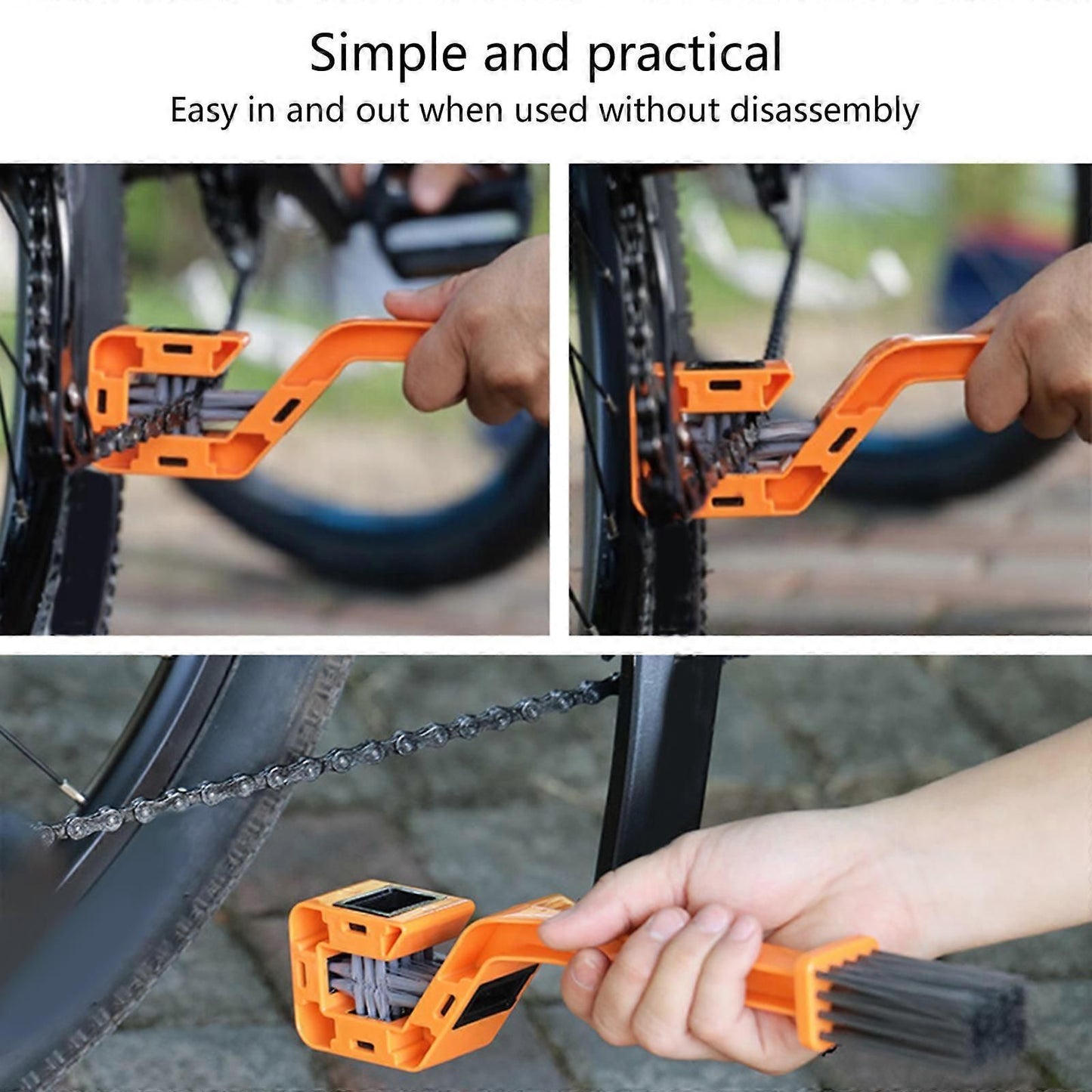 Outdoor Bicycles Brush Cleaner Scrubber Cycling Motorcycle Bicycles Chain Clean Brush Wash Tool Bike Chain Cleaner