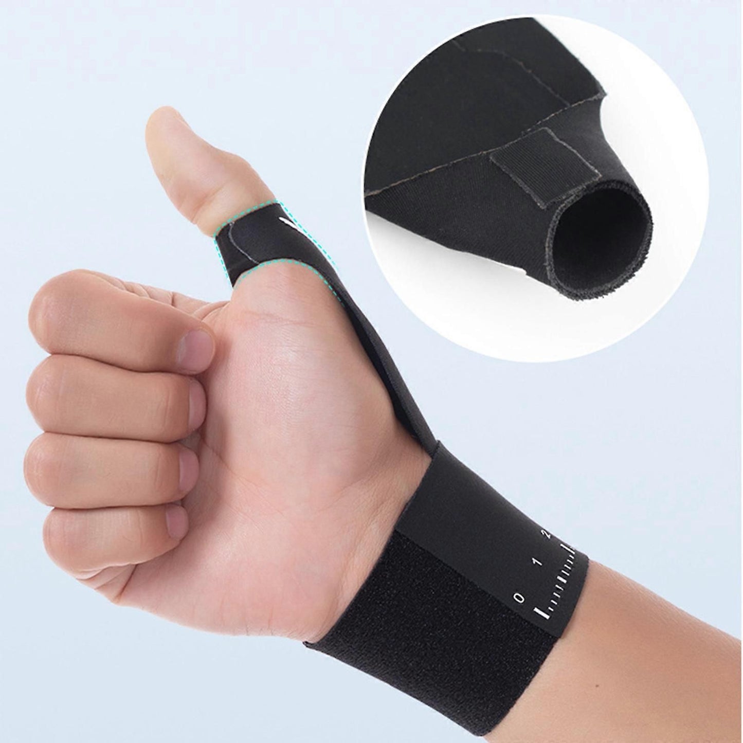 Thumb Stabilizing Wrist Support Wrap, Adjustable Non-Slip Compression Wrist Brace with Breathable Fabric for Cycling, Rock Climbing and Sports - Gray Left Hand