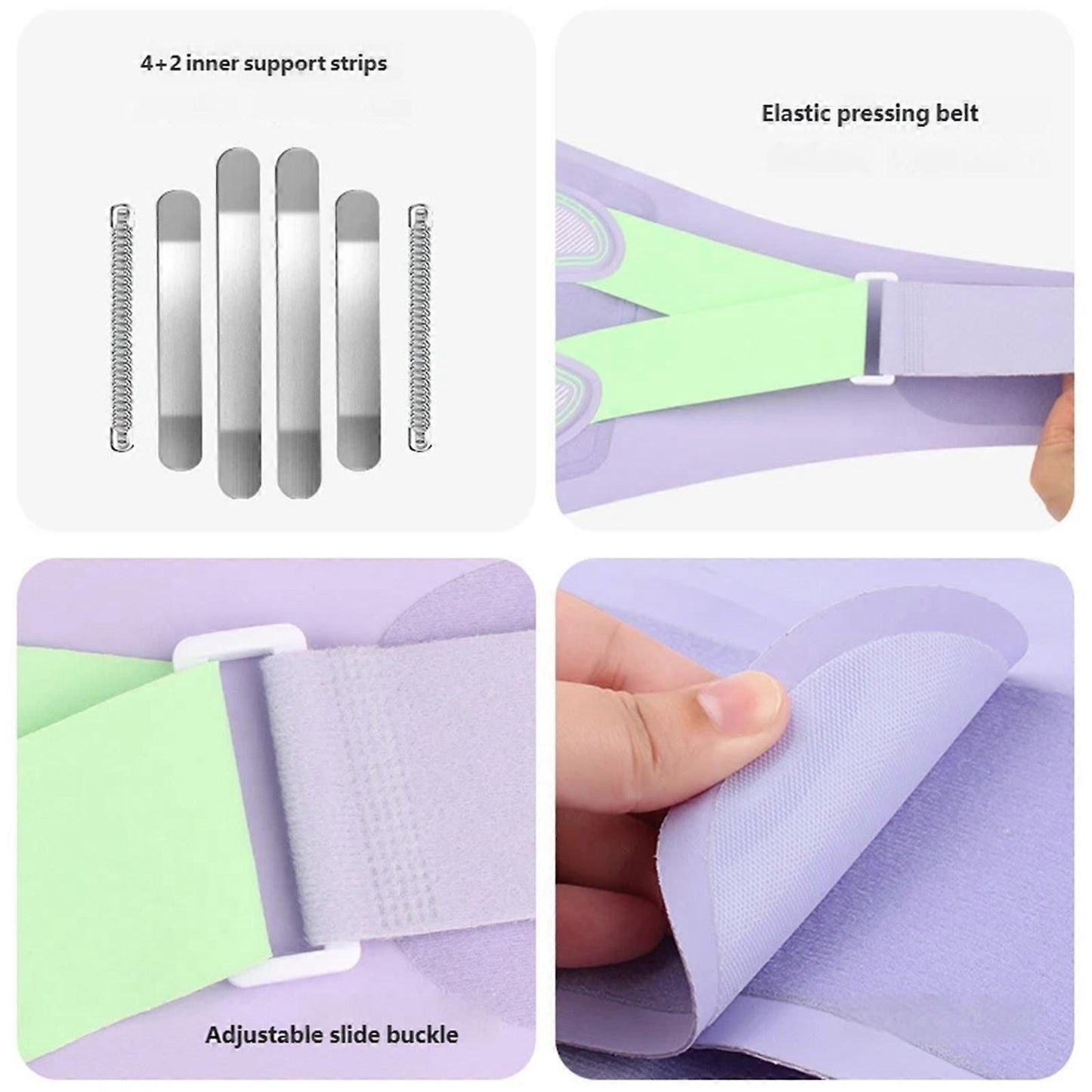 Practical Elastic Waist Brace Comfortable Fabric Texture Waist Trainer for Heavy Lifting Running and Post support - Purple