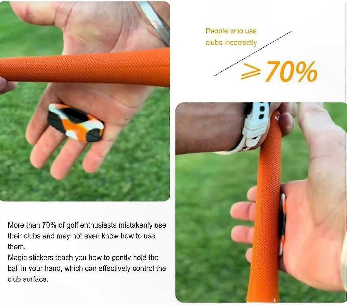Golf Swing Trainer with Non-Slip Grip, Practice Aid for Golf Clubs, Sports Training Equipment
