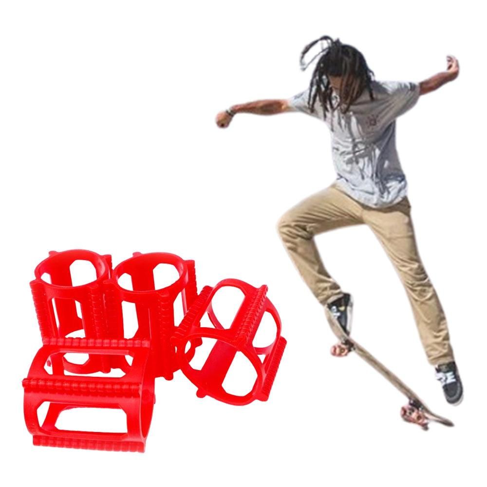 4 Pieces Skater Trick Trainers Silicone Skateboard Wheel Stop Covers Skater Skill Training Tools Black