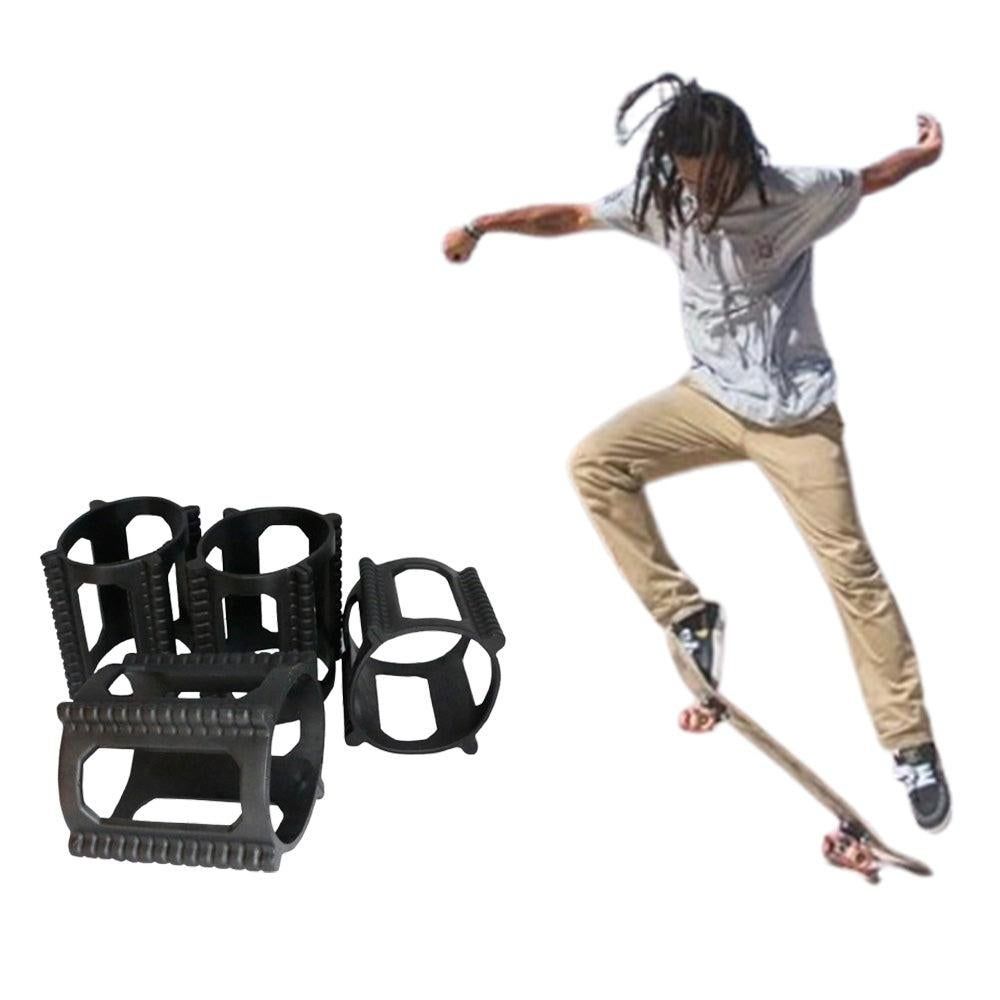 4 Pieces Skater Trick Trainers Silicone Skateboard Wheel Stop Covers Skater Skill Training Tools Red