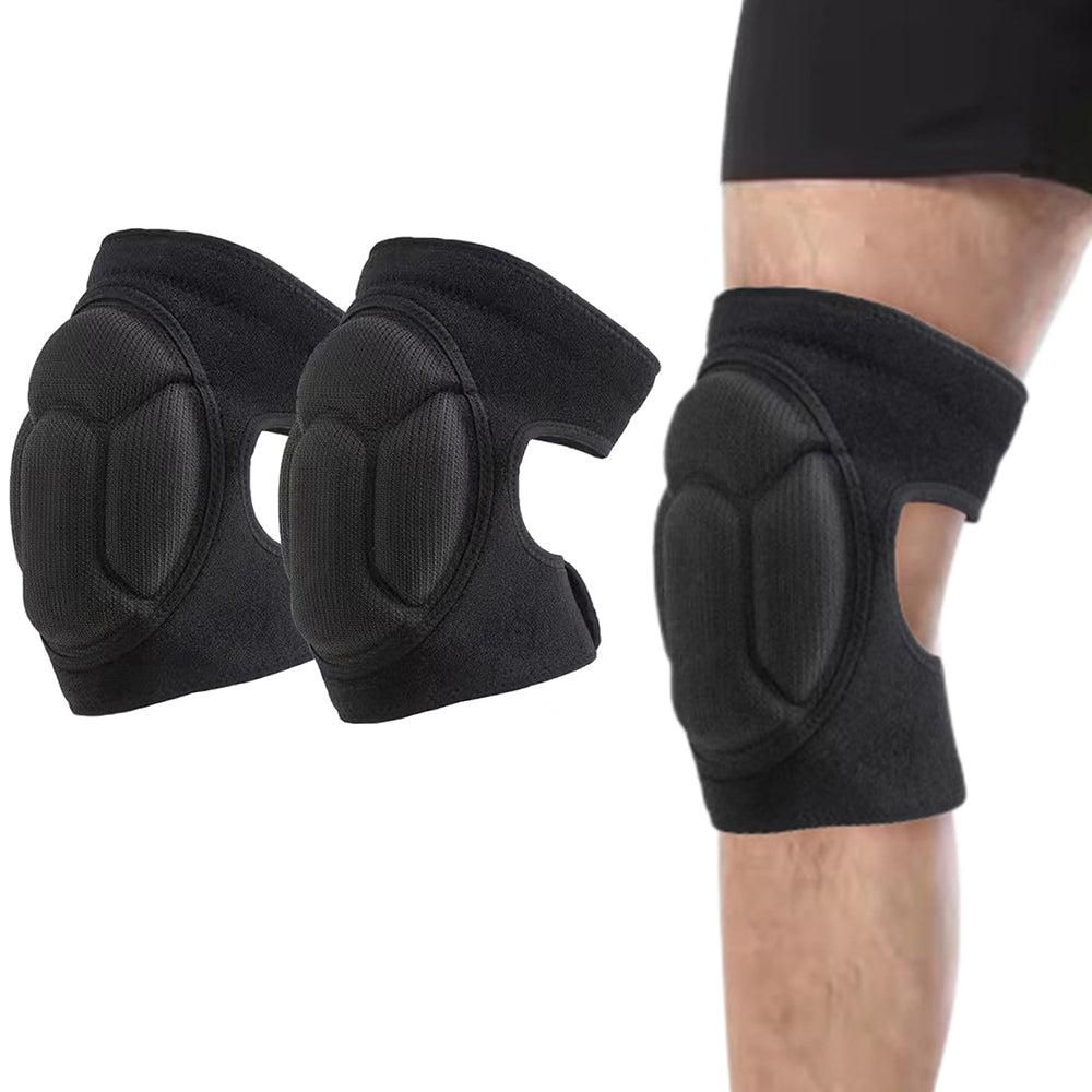 Pair of Knee Pads Anti-Slip Knee Protector Braces for Work Sports Grey - M