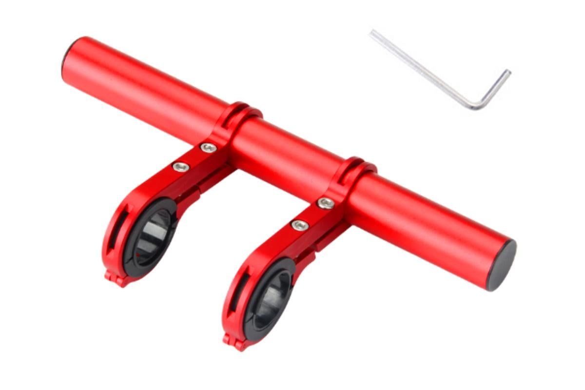 20cm Aluminum Alloy Bicycle Handlebar Extender Mount - Red