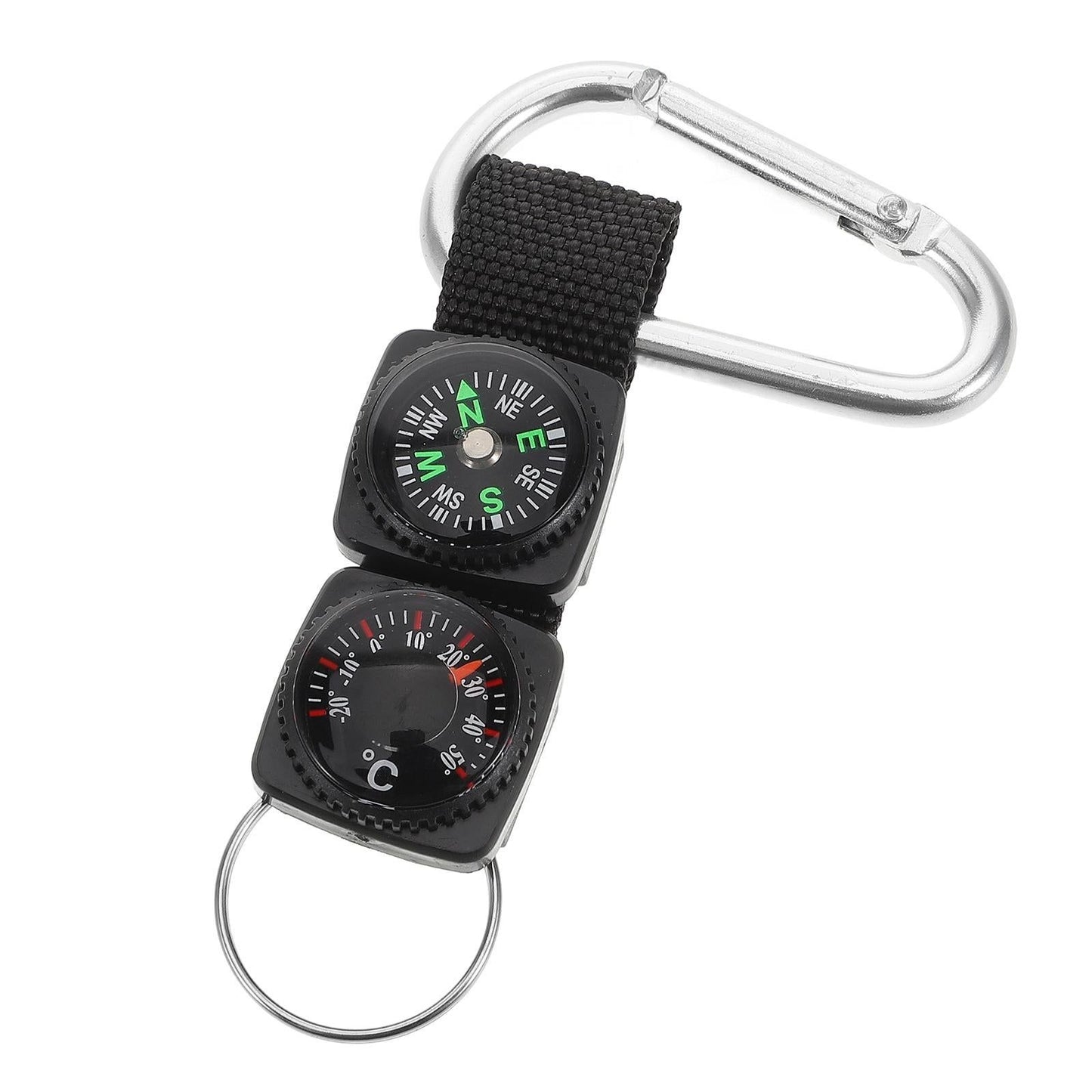 Portable Carabiner Compass Metal Compass Backpacking Compass Hiking Essentials Multifunctional Hiking Compass With Carabiner