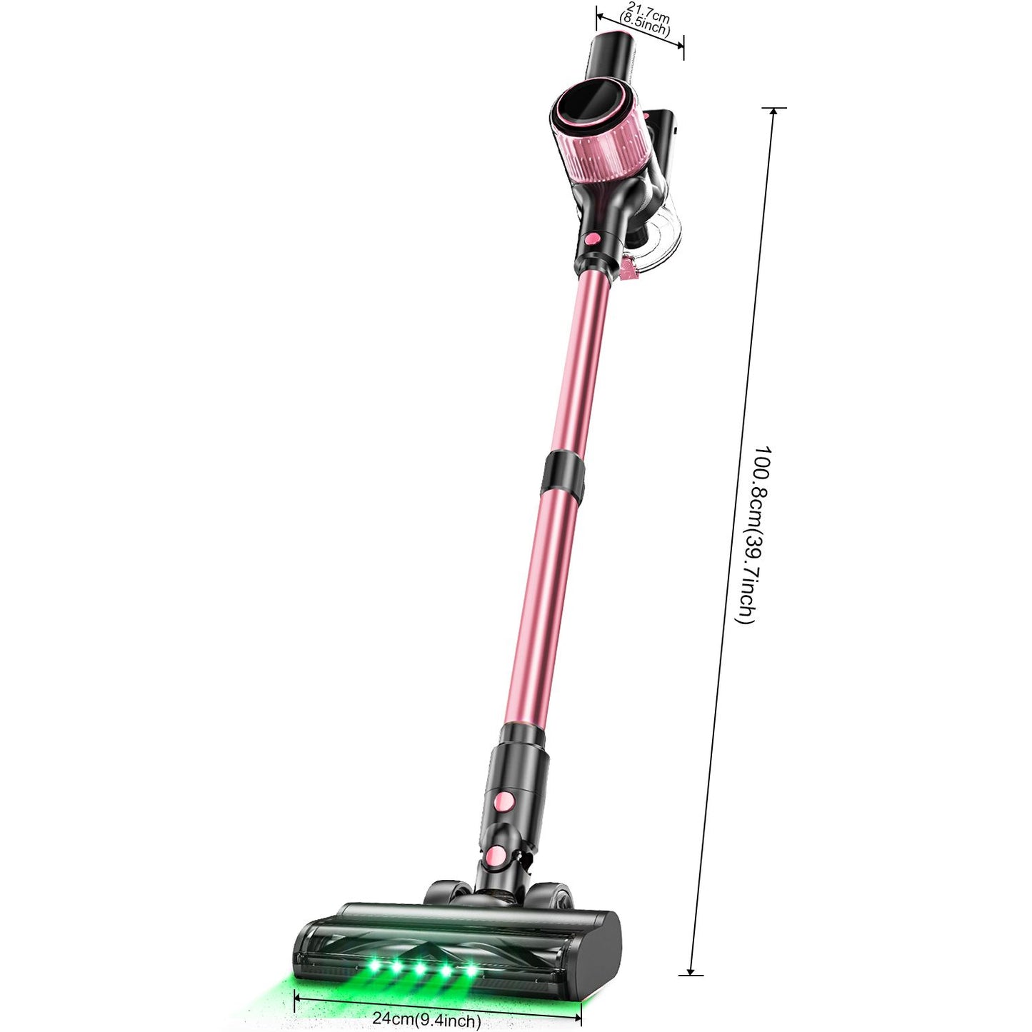 Cordless Vacuum Cleaner, 8 in 1 Powerful Suction Lightweight Vacuum Cleaner for Home, 55Kpa Powerful Suction,LED Display, 3 Suction Modes, 45Mins Detachable Battery Vacuum for Hard Floor Carpet Pet Hair