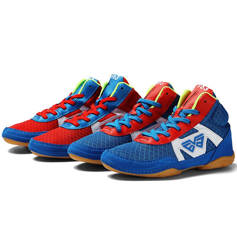 Children Wrestling Shoes New Code High Top Training Red 201847 33