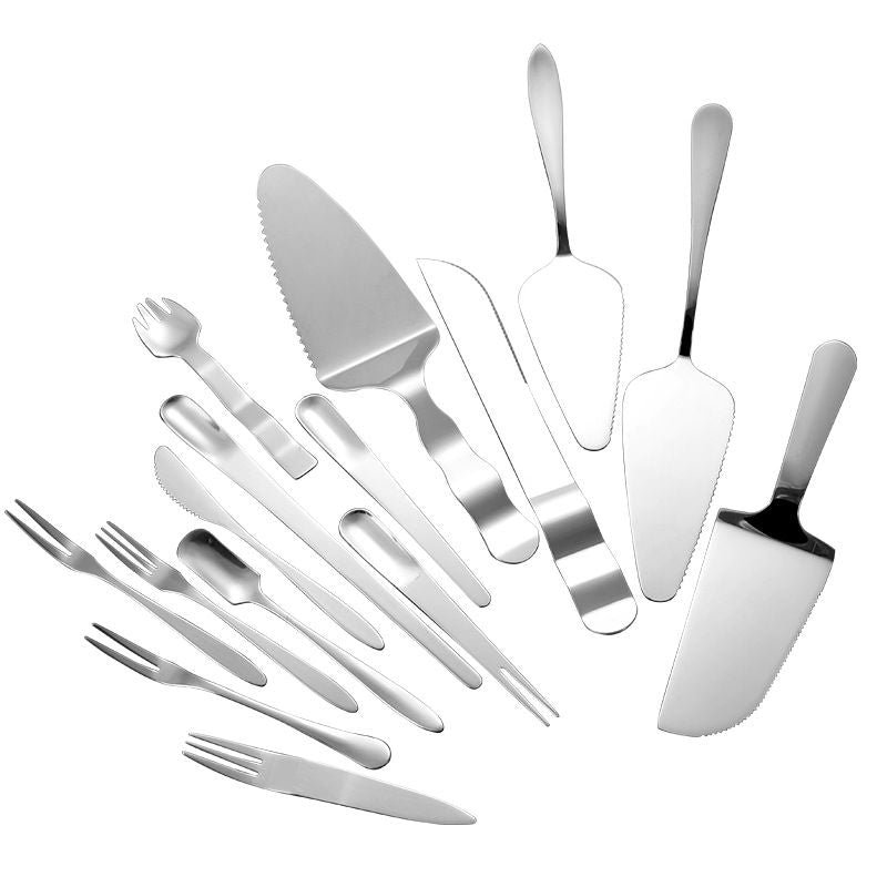 Island Qi Stainless Steel Fruit Fork Cake Knife Water throw fruit fork