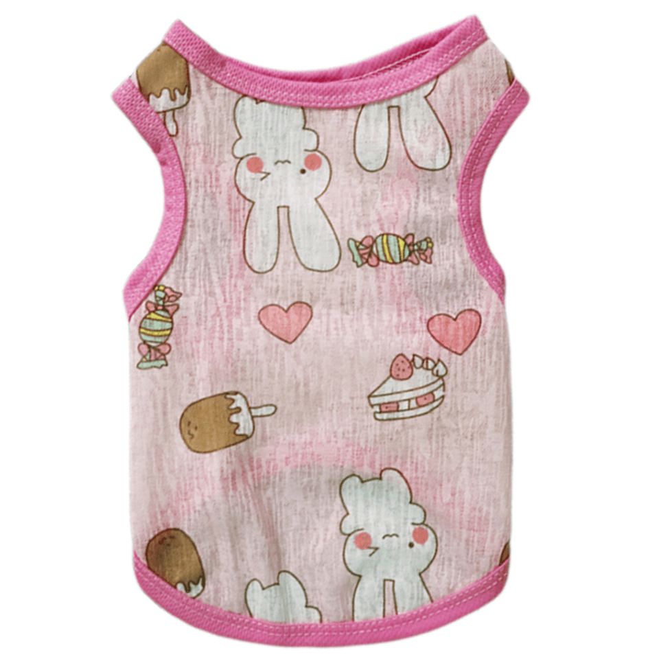 Pet Vest Polyester Summer Dog Cat Clothing Orange Orange