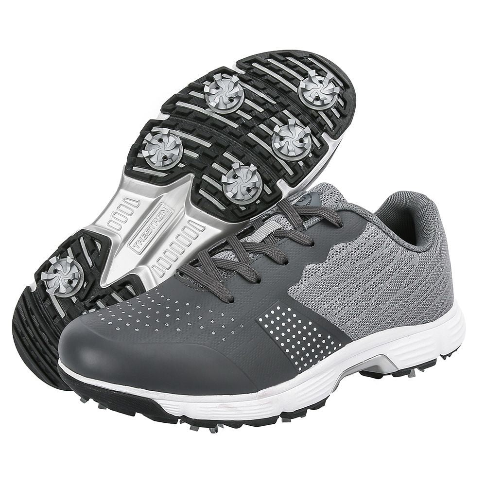 THESTRON Men Golf Shoes Waterproof Casual Yellow 7