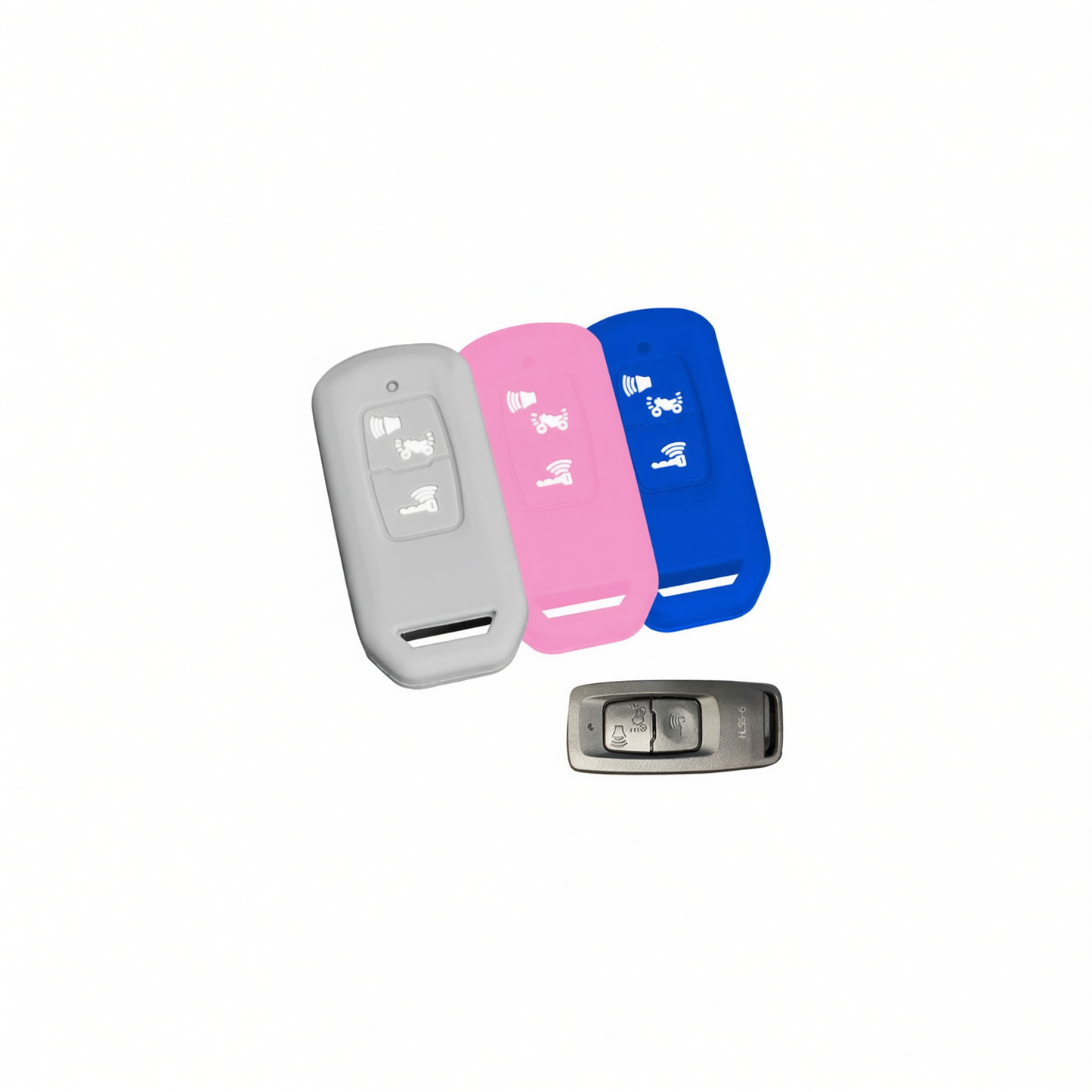 Color My Life Silicone Key Bag for Honda PCX160. Dark blue white label no logo