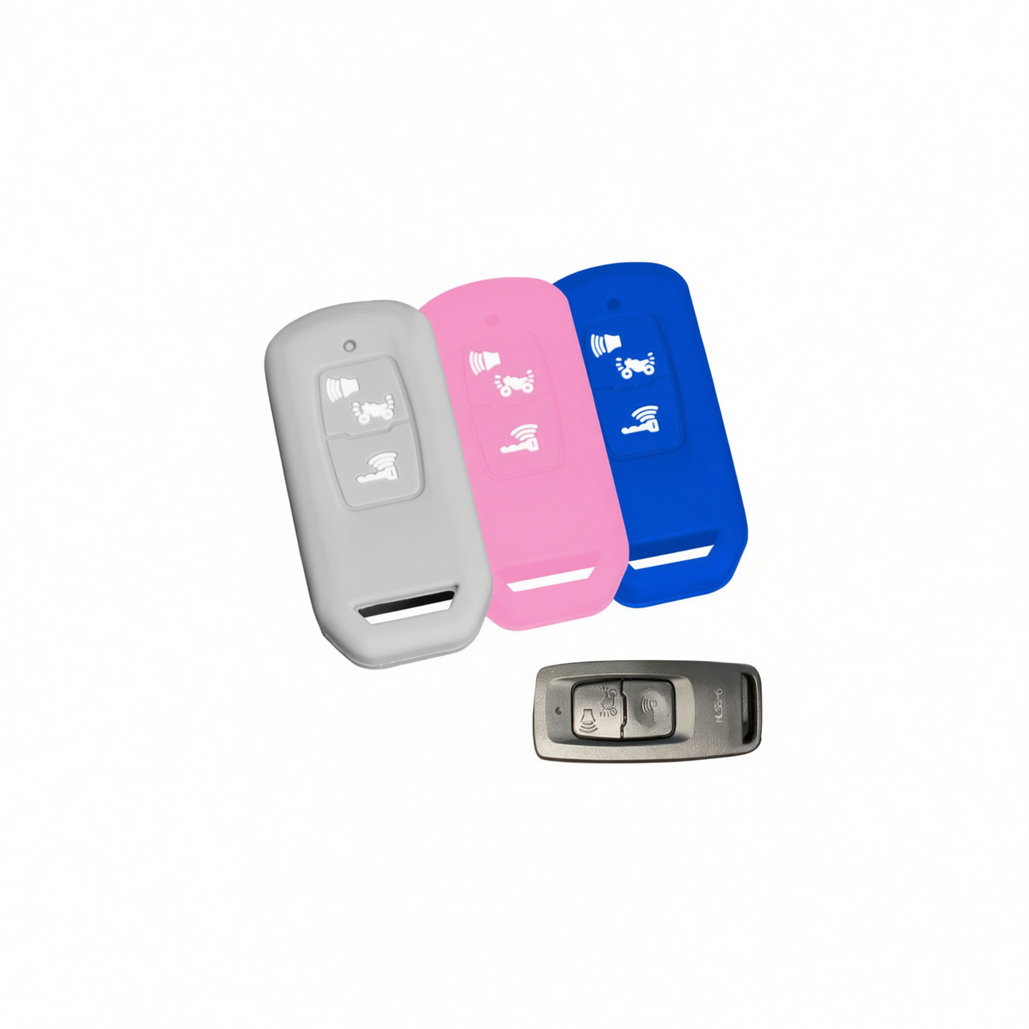 Color My Life Silicone Key Bag for Honda PCX160. Pink white label