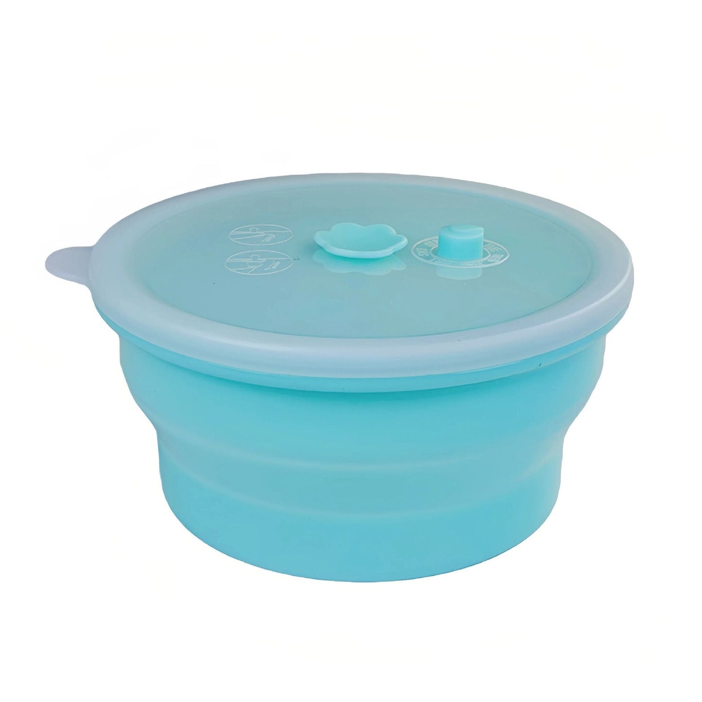 Collapsible Food-Grade Silicone Storage Container with Leakproof Lid, Built-in Date Dial and Steam Vent - Reusable, Microwave-Safe, Freezer-Ready, Perfect for Meal Prep, Leftovers, Picnics and Everyday Freshness (Green(Round), 1500ml)