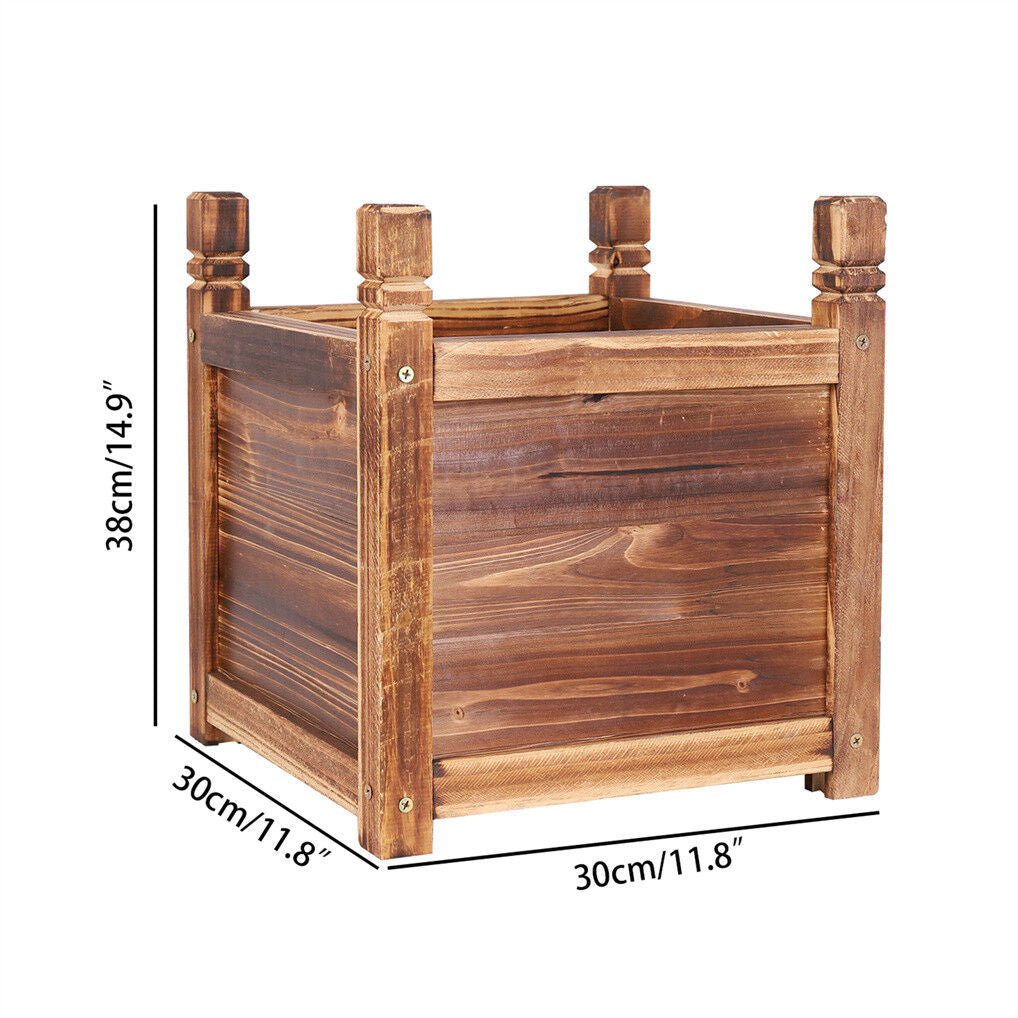 Small Raised Garden Bed 30x30x33cm Wooden Planter Box