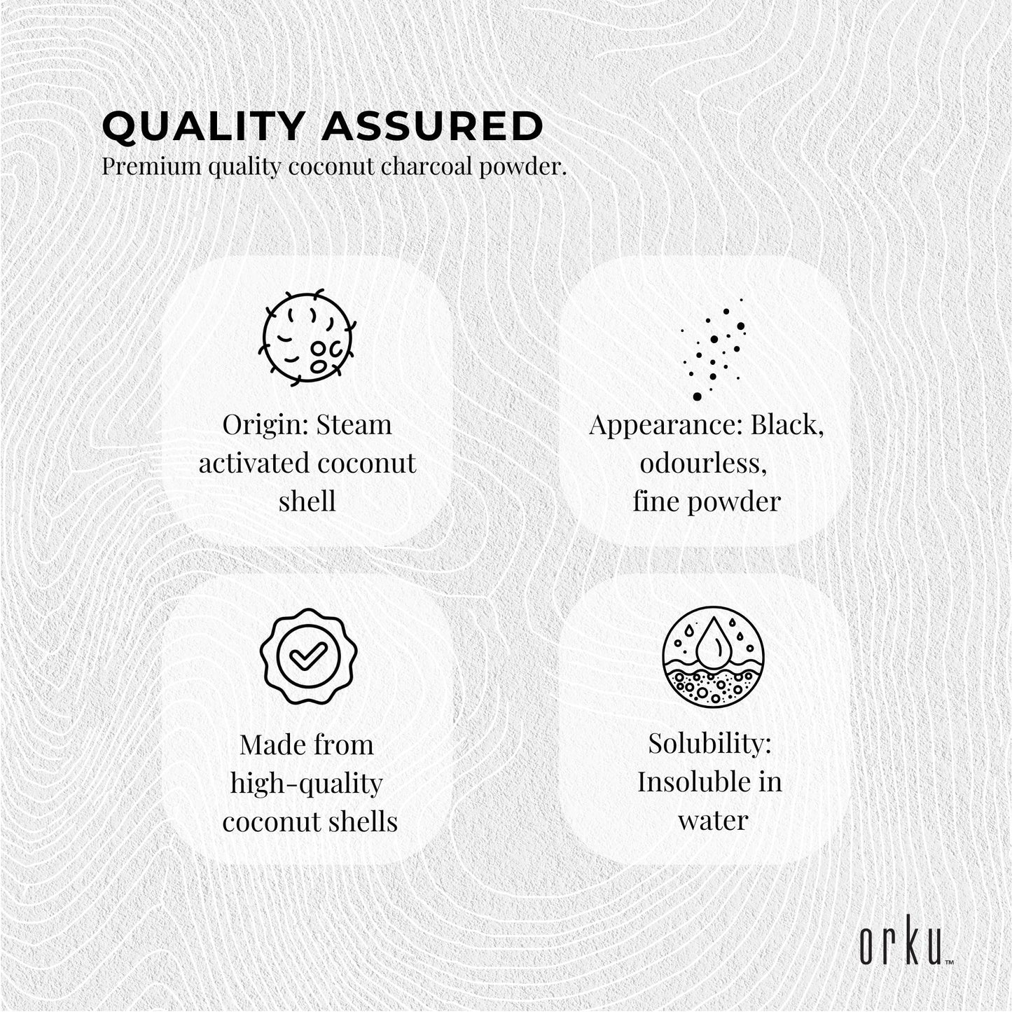 Orku 10Kg Activated Carbon Powder Coconut Charcoal - Water Filtration