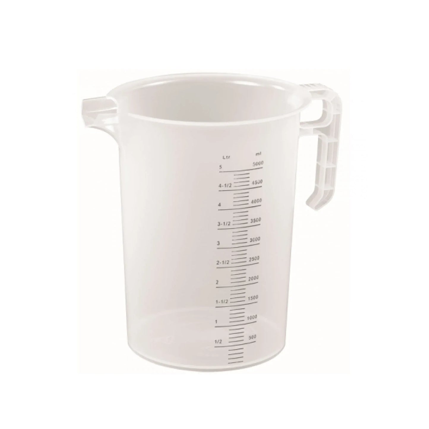 10x 5L Measuring Jug Heavy Duty Clear Plastic Propylene Food Grade BPA 5 Pro-Jug