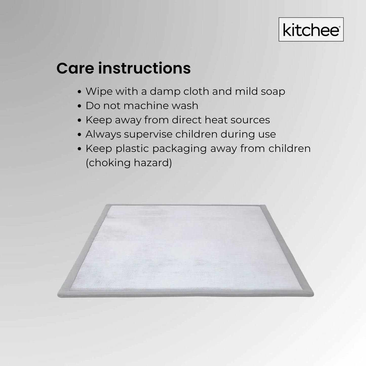 Kitchee Foam Floor Mat 150x200cm - Padded Thick Deep Soft Tatami Style Rug Grey